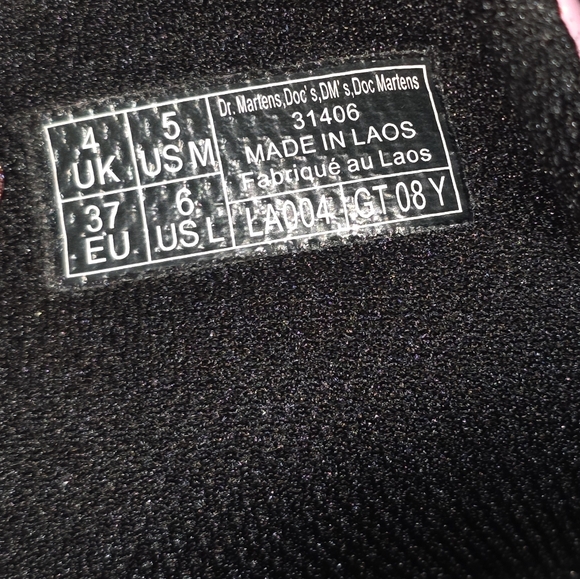 Dr. Martens 1460 Gradient Glitter Lace Up cOMBAT‎ BootS pink Women's Size 6 New - Picture 15 of 15